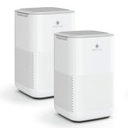 Medify Air White MA-15 Air Purifier with HEPA Filters I Smoke Dust Odors Pet Dander I 3 in 1 with Pre-filter HEPA H13 \u0026 Activated Carbon I Removal of 0.1 to 0.3 microns I 585 Sq ft Coverage I 2-Pack